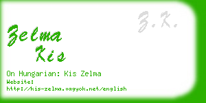 zelma kis business card